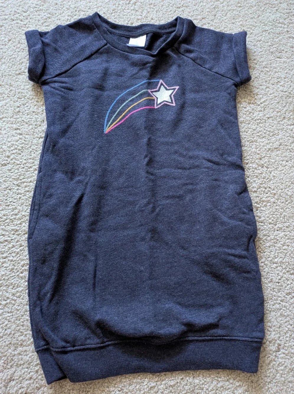 GAP Navy Dress with Rainbow Shooting Star Graphic